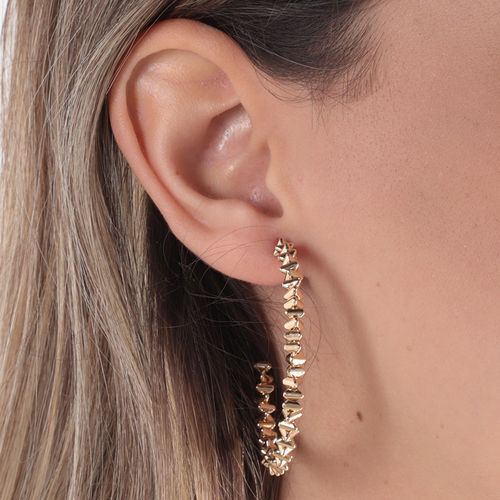 Argollas color dorado para mujer