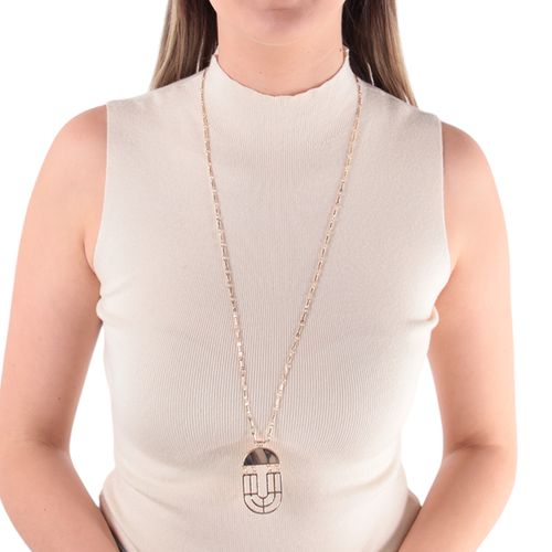 Collar dorado con dije 4mm -30" para mujer
