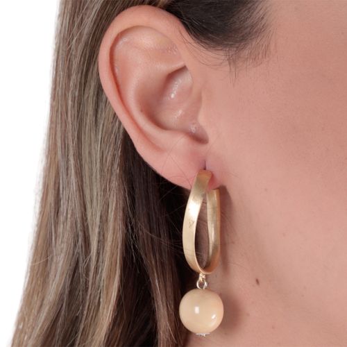 Aretes largos dorados para mujer