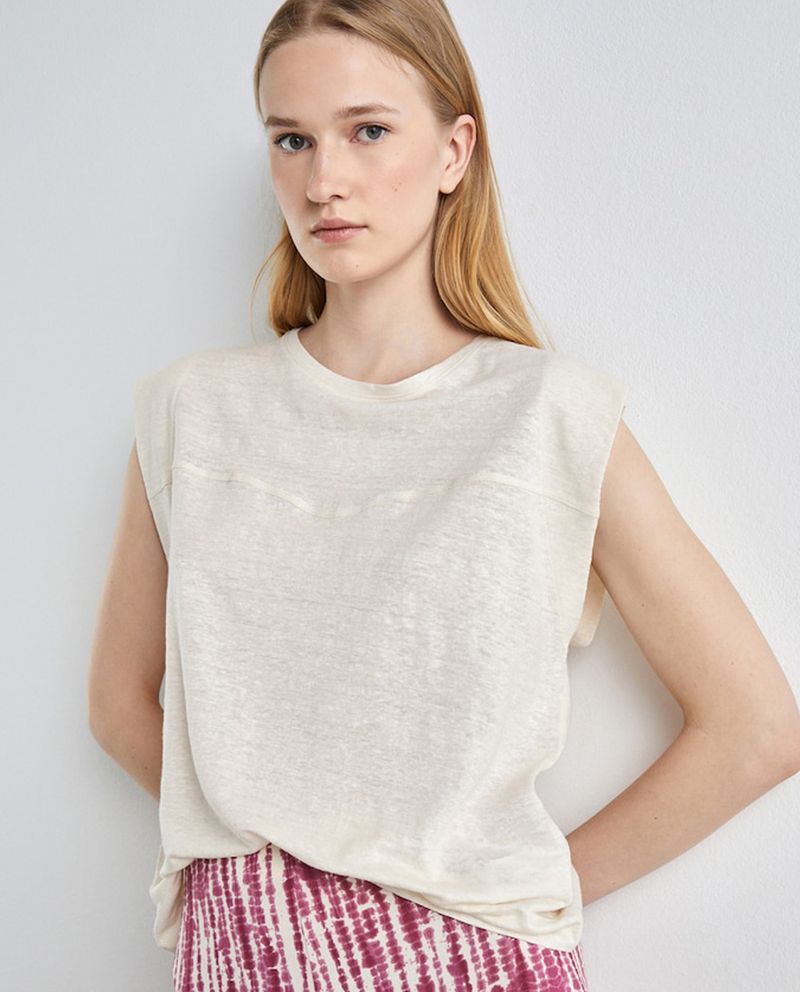 104744765-Camiseta-Easy-Wear-beige-manga-corta-para-mujer