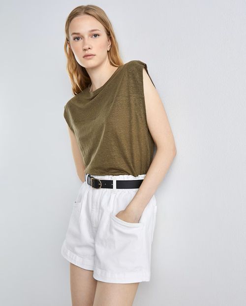 Camiseta Easy Wear verde manga corta para mujer
