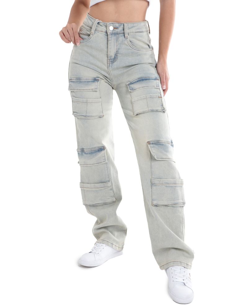 104667104-Jeans-Most-Wanted-cargo-lavado-claro-de-cintura-alta-para-mujer