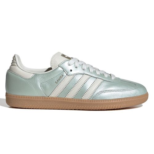 Zapato Adidas Originals Samba casual color verde metálico para mujer