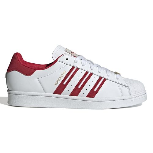 Zapato Adidas Originals Superstar casual blanco/rojo para hombre