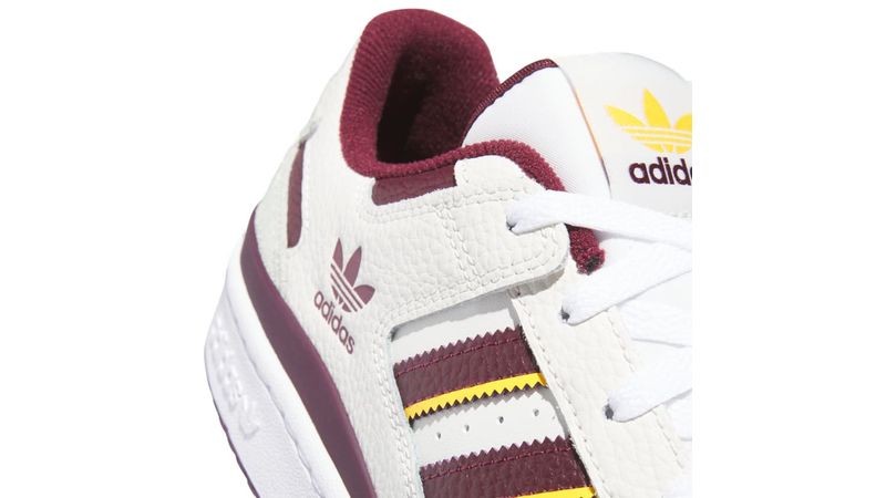 Zapato Adidas Originals Forum Low blanco burgundy para hombre