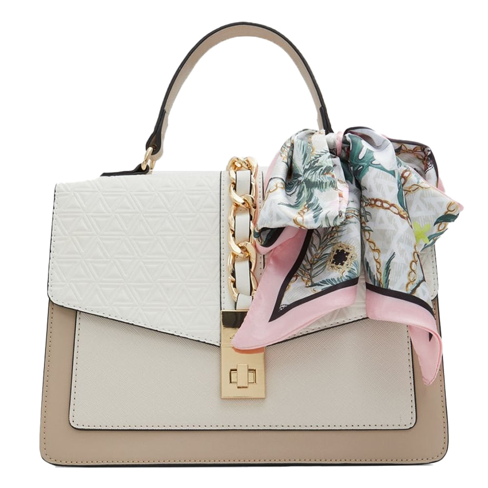 Bolsa De Mano Aldo Avelinex Satchel Mujer Blancos Marrom De Bolso