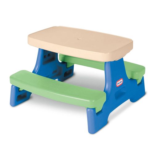 Little Tikes Mesa de Picnic con Agujero para  Sombrilla - Azul y verde