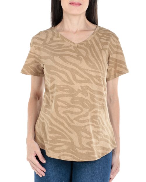 Camiseta Nicolle estampada manga corta para mujer