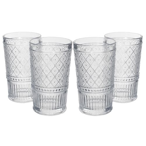 Set de 4 vasos hiball rosa