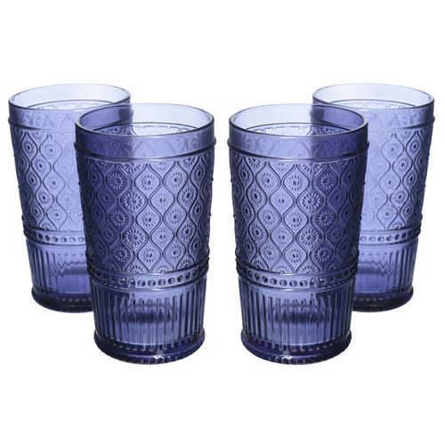 Set de 4 vasos hiball rosa