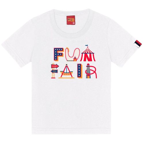 Camiseta blanca con estampado para niño