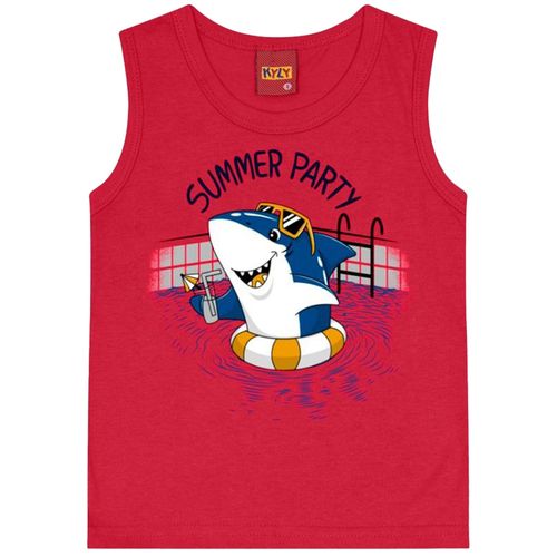 Camiseta roja con estampado para niño