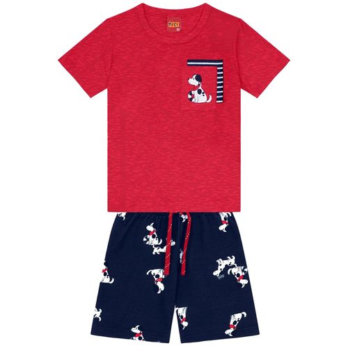 Conjunto de 2 piezas bicolor con estampado de dálmatas para niño