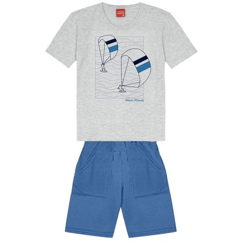 Conjunto bicolor de 2 piezas con estampado para niño