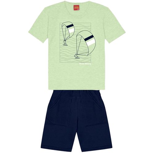 Conjunto bicolor de 2 piezas con estampado para niño
