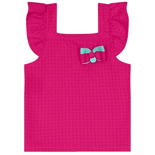 Blusa rosada con textura para niña