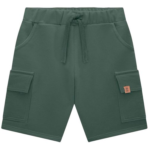 Short verde con diseño sólido para niño