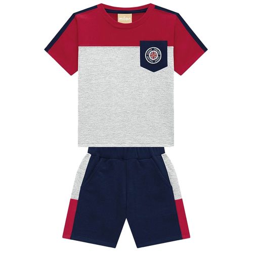 Conjunto de 2 piezas multicolor color blocking para niño