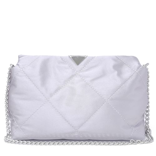 Cartera crossbody Sabrina color plateado para mujer