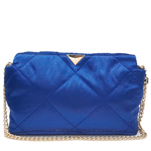 Cartera crossbody Sabrina color azul metálico para mujer