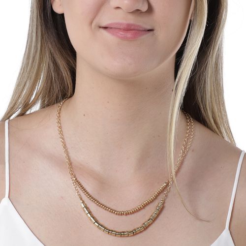 Cadena dorada 1cm- 18" para mujer