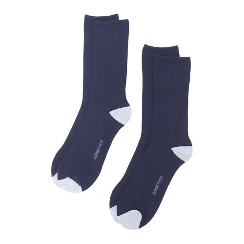 Pack de 2 pares de calcetines para diabéticos Piero Butti navy sólidos para hombre