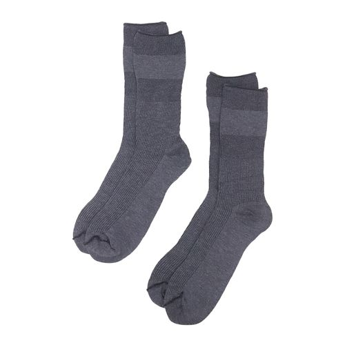 Pack de 2 pares de calcetines para diabéticos Piero Butti gris oscuro para hombre