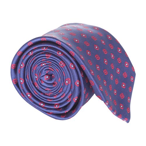 Corbata regular fit Oscar de la Renta azul mini print para hombre
