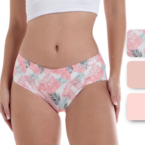 Set de 3 pantis Hurley multicolor de cintura corta para mujer