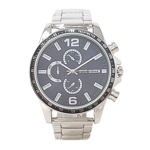 Reloj Steve Madden análogo/cronógrafo metálico plateado para hombre