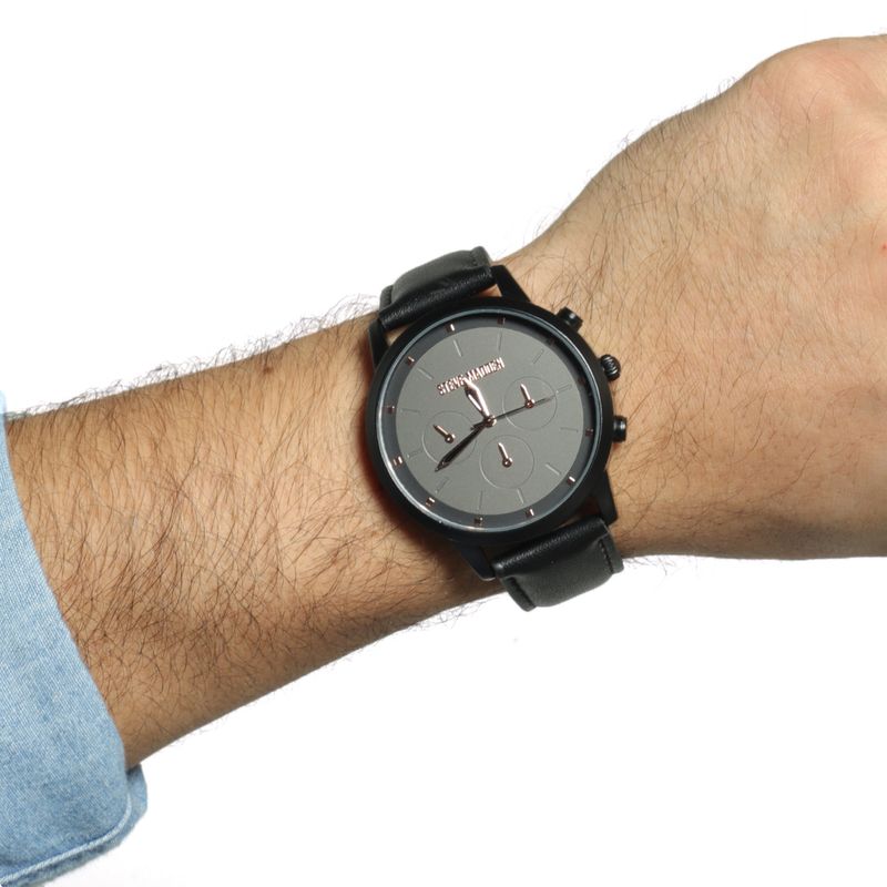 104691567-CYBER-MONDAY-Reloj-Steve-Madden-analogo-cronografo-de-cuero-negro-para-hombre