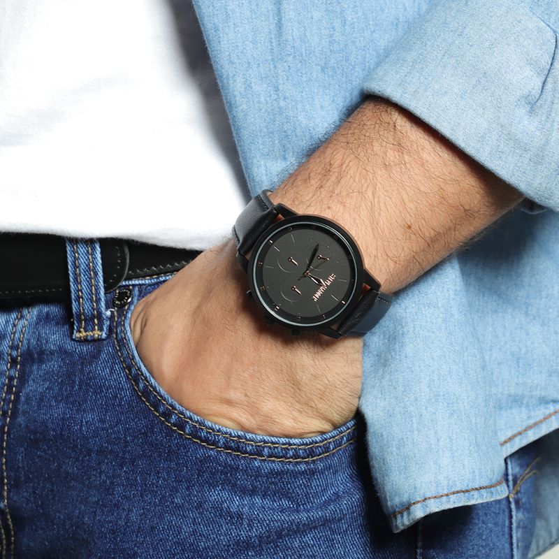 104691567-CYBER-MONDAY-Reloj-Steve-Madden-analogo-cronografo-de-cuero-negro-para-hombre