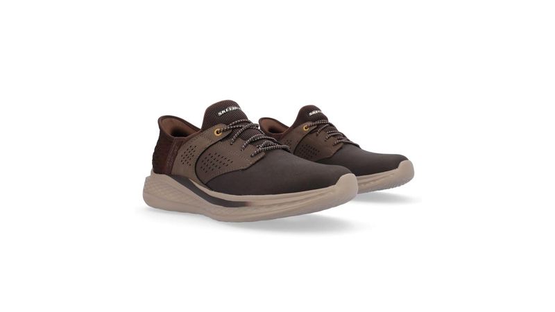 Zapato deportivo casual Skechers cafe para hombre