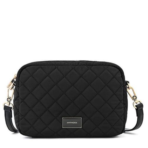 Cartera crossbody Amphora Bugi color negro para mujer