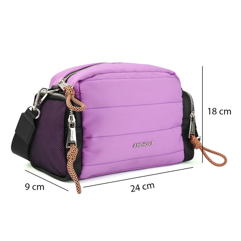 Cartera crossbody Amphora Fiorella color morado para mujer Siman