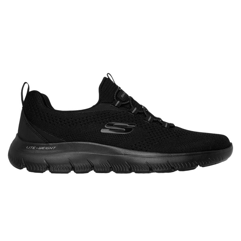 Zapato deportivo casual Skechers negro para mujer