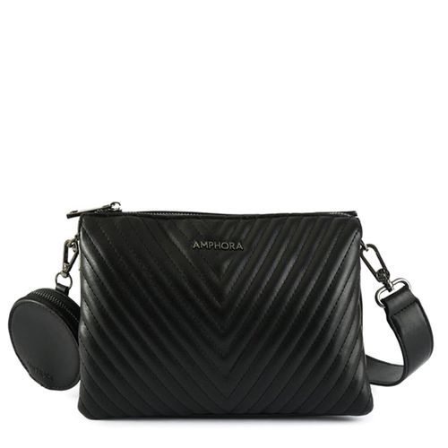 Cartera crossbody Amphora color negro para mujer