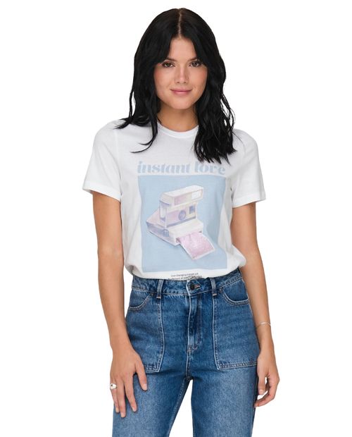 Camiseta Only estampada manga corta para mujer