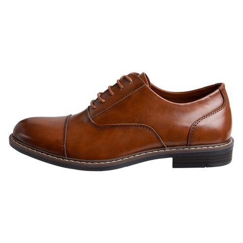 Zapato de vestir tipo oxford color café para caballero