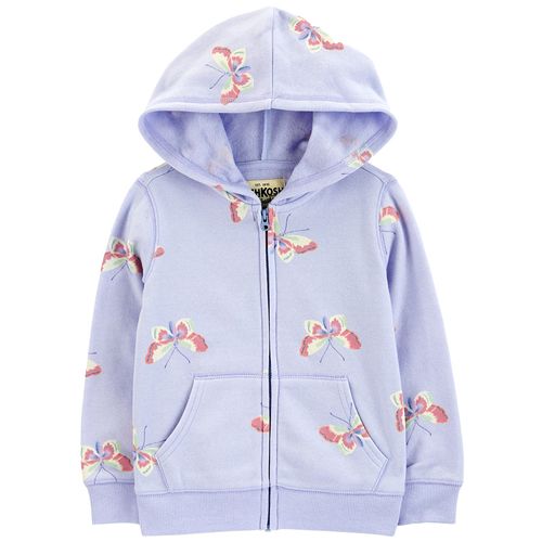 Sudadera morado con estampado de mariposas para niña