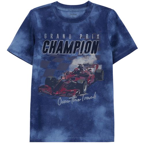 Camiseta multicolor con estampado de carro  para niño