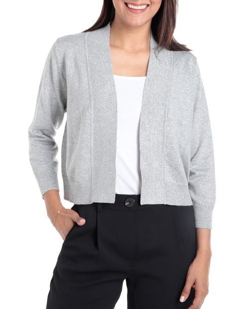 Suéter Nicolle fly away gris mangas 3/4 para mujer