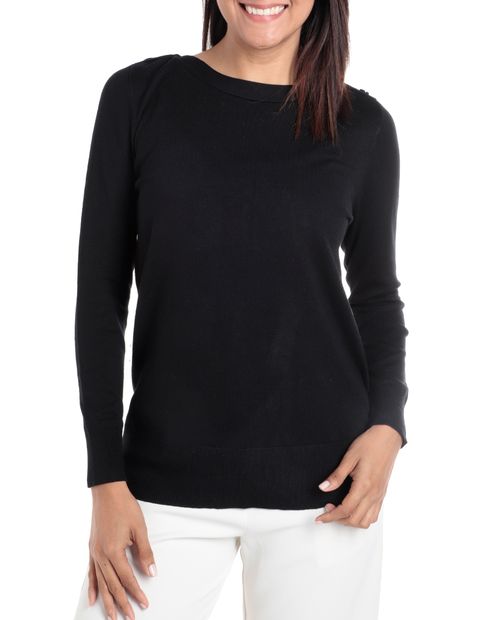 Suéter Nicolle pull over negro para mujer