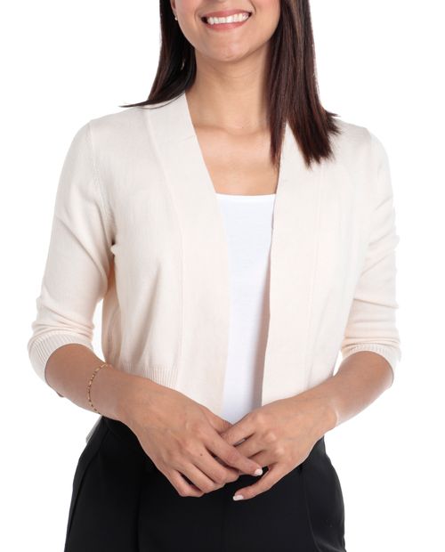 Suéter Nicolle fly away beige mangas 3/4 para mujer
