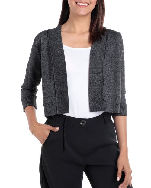 Suéter Nicolle fly away gris oscuro mangas 3/4 para mujer