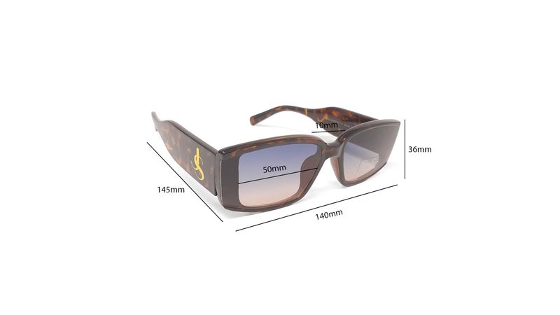 Lente de sol rectangular para mujer Jessica Simpson