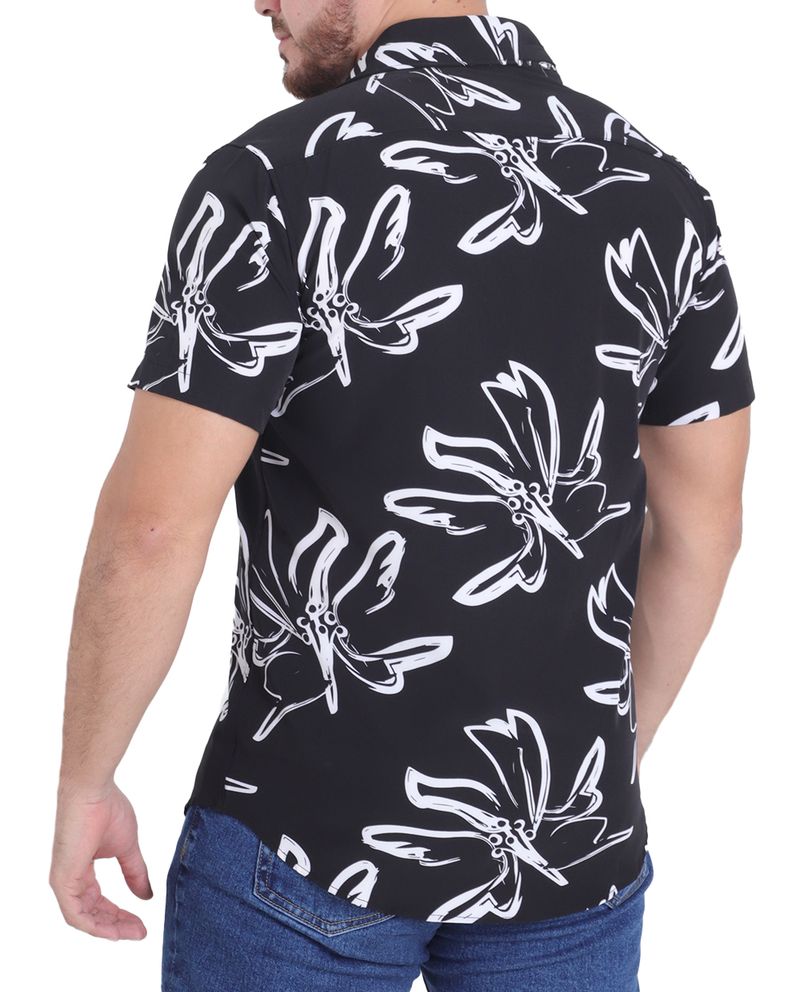 104699372-Camisa-casual-Denim-and-Flower-negra-con-estampado-floral-para-hombre