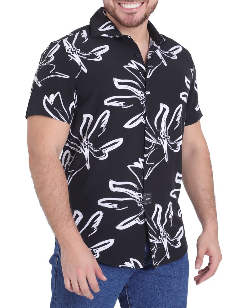 104699372-Camisa-casual-Denim-and-Flower-negra-con-estampado-floral-para-hombre