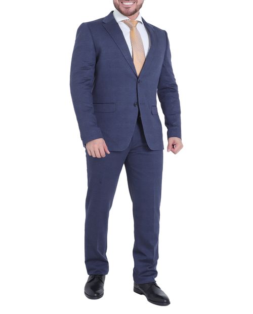 Traje Zanetti Orange slim fit cuadriculado para hombre