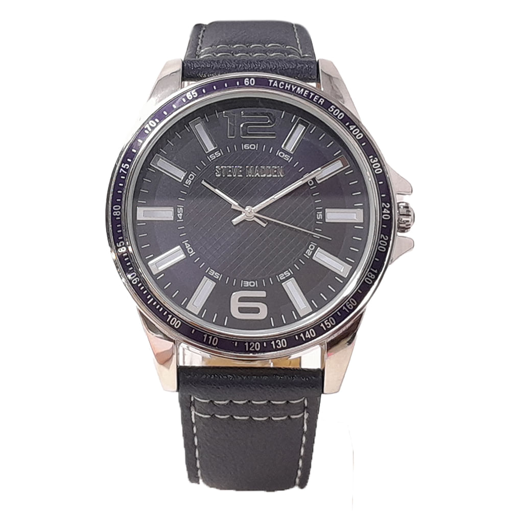 Reloj Steve Madden análogo metálico color negro para mujer - Siman ...